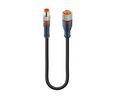 Cordset, M8 Plug - M12 Socket, 3 Conductors, 2m, IP67, Black